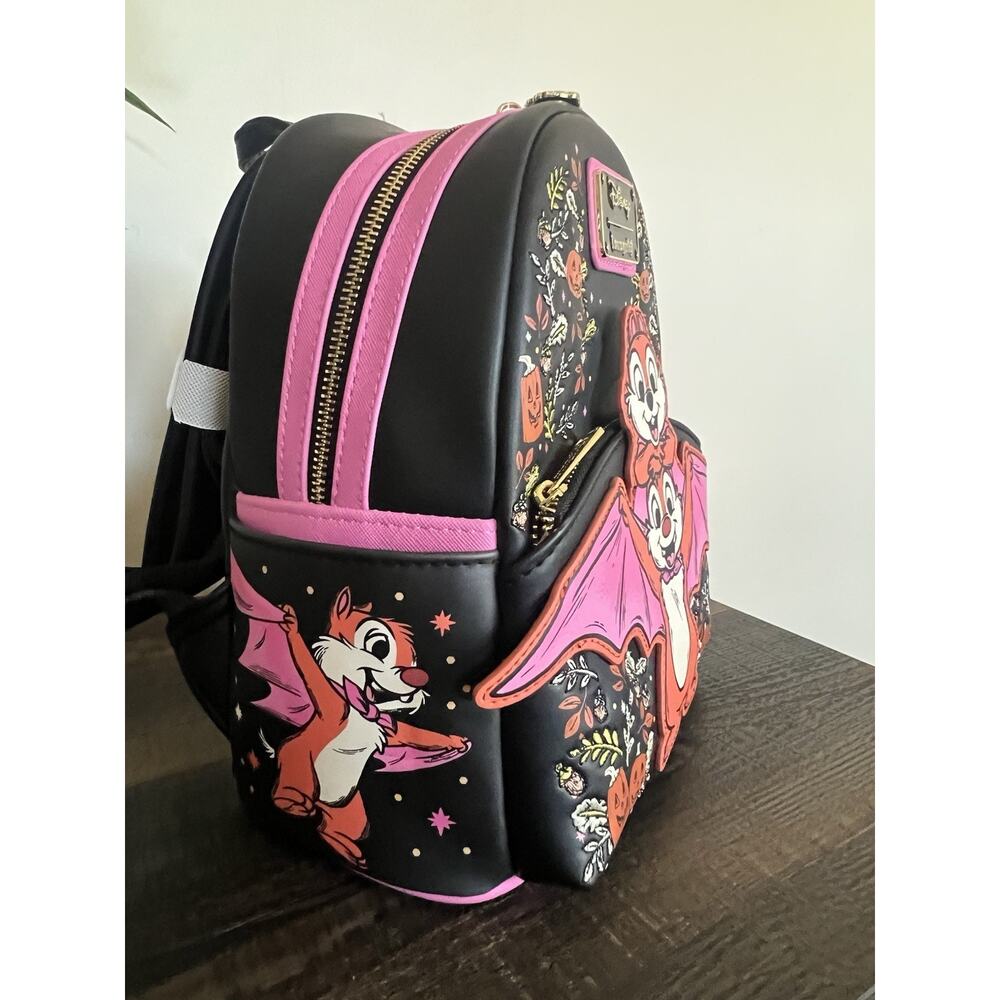 Loungefly Disney Chip & Dale Bat Halloween Mini Backpack - Picture 6 of 12